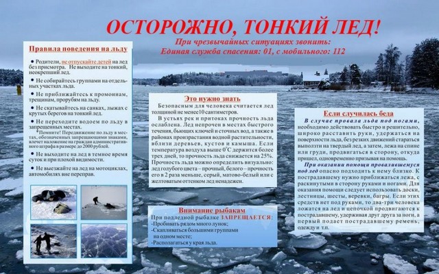 Памятка тонкий лёд